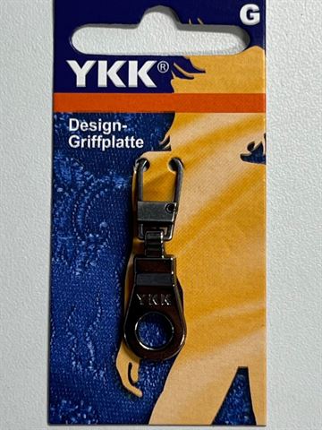 Lynlås vedhæng YKK, messing